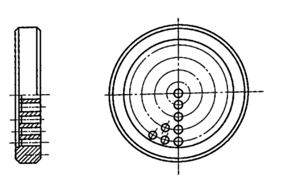 Breaker plate design showing hole patterns and construction for extruder machine