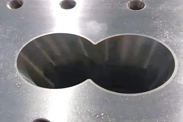 Bushed barrel cross-section showing inner lining of special alloy