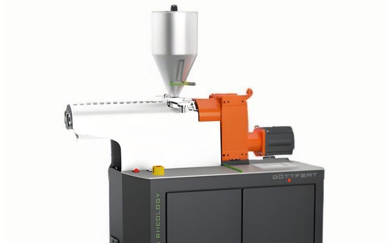 Pressure-flow relationship demonstration in an extrusion line die